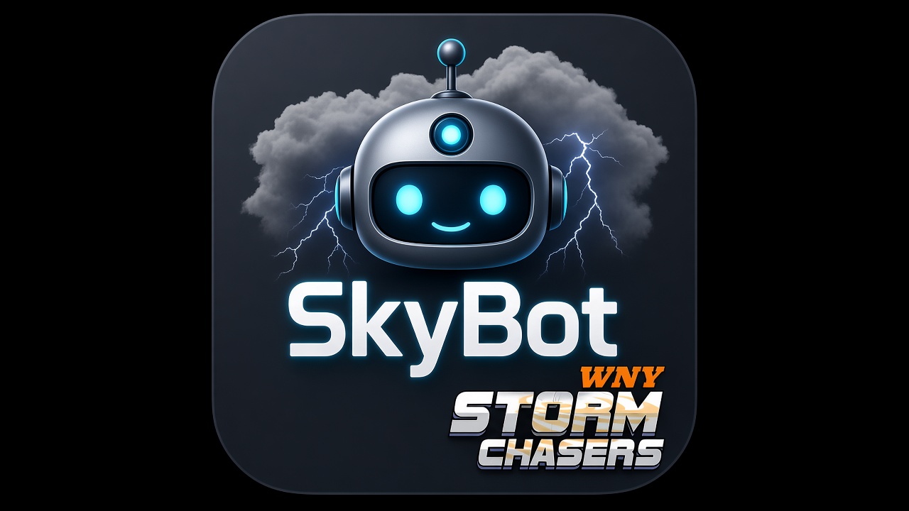SkyBot intro graphic for WNY Stormchasers